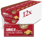 Annas Thins - Ginger Pepparkakor - 5.25 Ounce (Pack of 12) non GMO + Vegan
