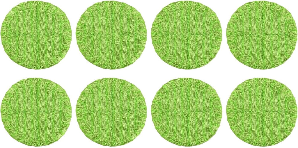 Microfiber Mop Pads For Electric Floating Mop With Rotating Heads, 6.3 Inch Diameter, Highly Absorbent And Machine Washable, Fits Tile Hardwood Laminate Floors(8PCS)