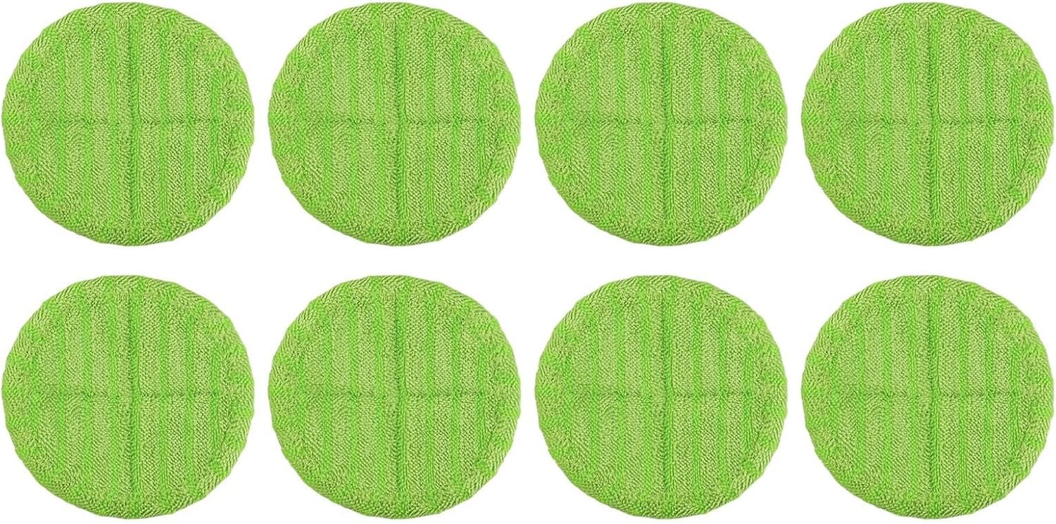 Microfiber Mop Pads For Electric Floating Mop With Rotating Heads, 6.3 Inch Diameter, Highly Absorbent And Machine Washable, Fits Tile Hardwood Laminate Floors(8PCS)