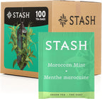 Stash Tea Moroccan Mint Green Tea, Box of 100 Tea Bags (Packaging May Vary)