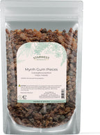 Starwest Botanicals Myrrh Gum Resin Pieces - Use for Crafts, Incense, & Natural Herbal Blends, Crafted from Pure Tree Sap Resin, Commiphora Molmol, Certified Kosher, Wildcrafted - 4 oz Pouch