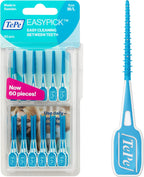 TEPE Dental Floss Picks, Tooth Picks Flossers, Floss Sticks, EasyPicks M/L, Blue, 60 Pk