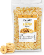 Premium Dried Banana Chips 32oz | Non-GMO, Batch Tested Gluten & Peanut Free | Ethically Sourced for Guilt-Free Snacking | Fresh, Crispy & Sweetened for Delicious Flavor