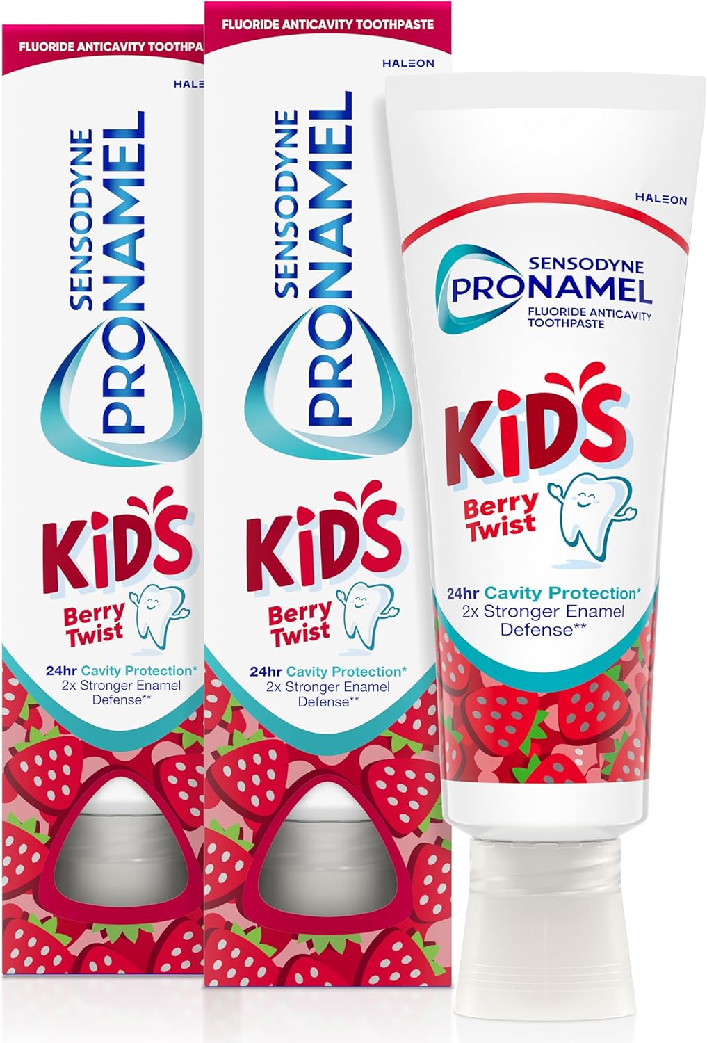 Sensodyne Pronamel Kids Toothpaste, Fluoride Anticavity Toothpaste, Cavity and Enamel Protection, for Ages 2+, Berry Twist Flavored, 4 oz (2 Pack)