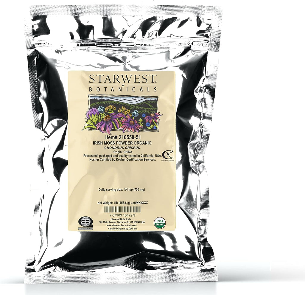 Starwest Botanicals Organic Irish Sea Moss Powder, 1 Pound
