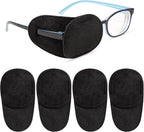 4 Pack Eye Patches for Kids Girls Boys, Right & Left Eye Patch for Glasses, Lazy Eye Patch for Children Treating Lazy Eye Amblyopia Strabismus and After Surgery… (Blue) (Blue) (Black)