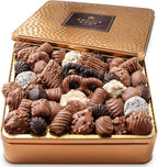 Chocolate Gift Basket, Gourmet Snack Food Box in Keepsake Tin, 2+ lbs of Chocolate, Great for Birthday, Sympathy, Family Parties & Get Well - Bonnie & Pop