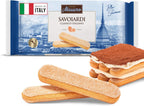 Maestro Massimo Savoiardi Original Italian Ladyfingers, 7.05 Oz, Product of Italy, Premium Lady Fingers Snack, Italian Cookies for Tiramisu Cake, Bakery Desserts & Pastries, (Pack of 1)