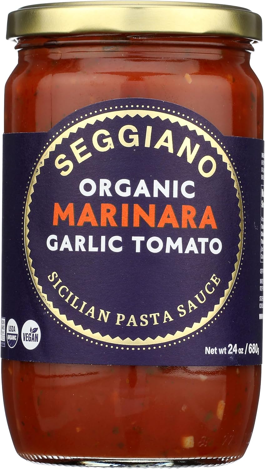 SEGGIANO Organic Garlic Marinara Pasta Sauce, 24 OZ