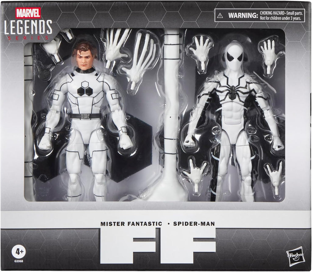 Marvel Legends Series Future Foundation Mister Fantastic & Spider-Man Two-Pack, 2 Fantastic Four Comics-Inspired Collectible 6-Inch Scale Action Figures