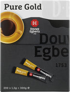 Douwe Egberts Pure Gold Instant Coffee Sticks, 200x1.5g, 200 portions