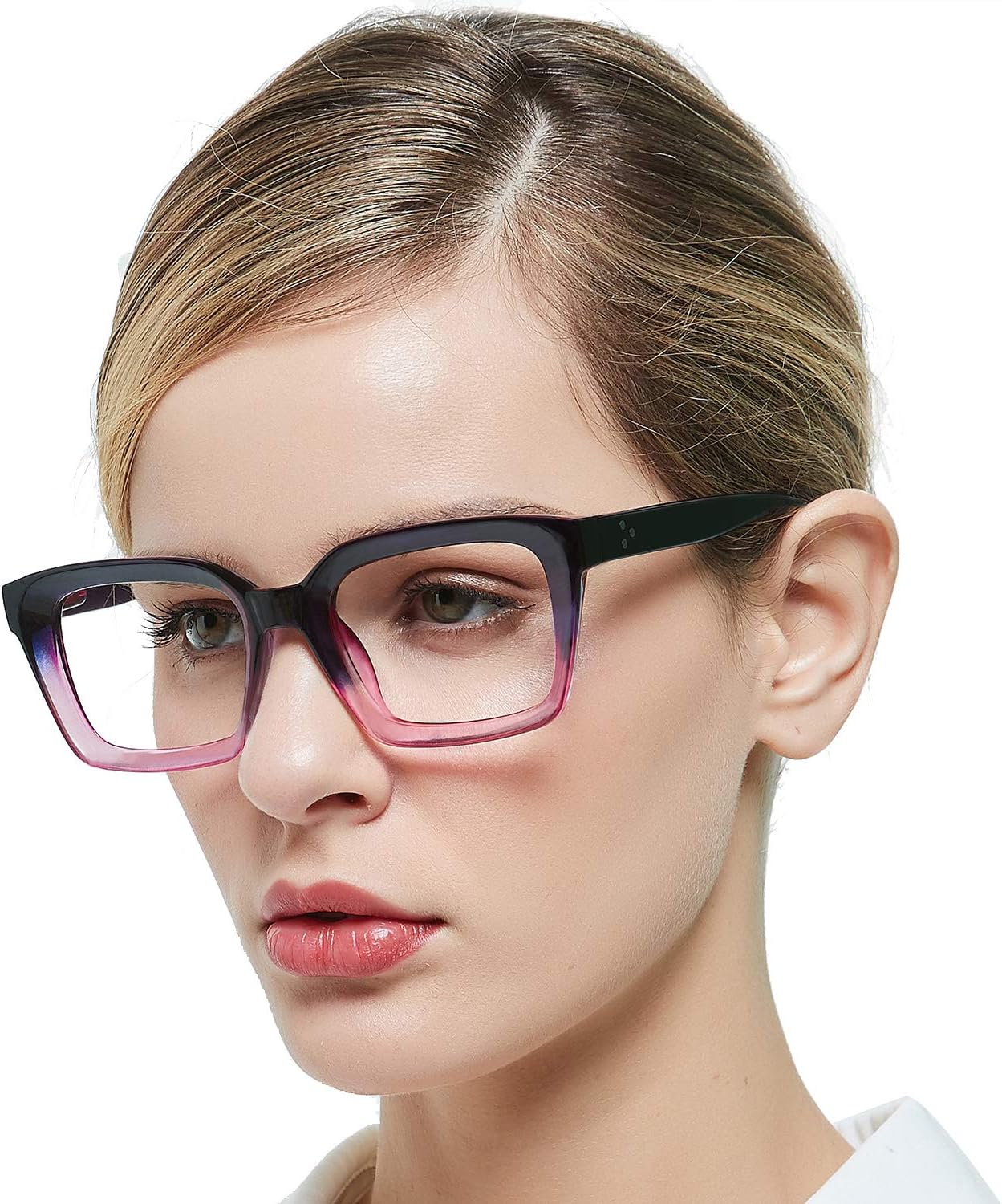 MARE AZZURO Reading Glasses Women’s Stylish Reader Durable Eyewear 0 1.0 1.25 1.5 1.75 2.0 2.25 2.5 2.75 3.0 3.5 4.0 5.0 6.0(Purple, 150)