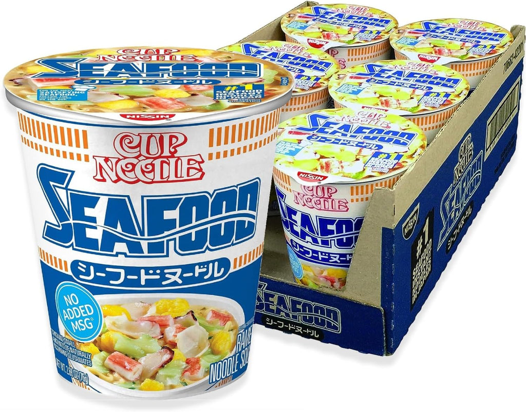 Nissin Cup Noodles Ramen Noodle Soup, Seafood, 2.68 Ounce (Pack of 6)