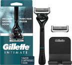 Gillette Intimate Razor for Men, Men’s Pubic Razors for Manscaping, Gentle and Easy to Use, Designed For Pubic Hair, 1 Handle, 2 Blade Refills