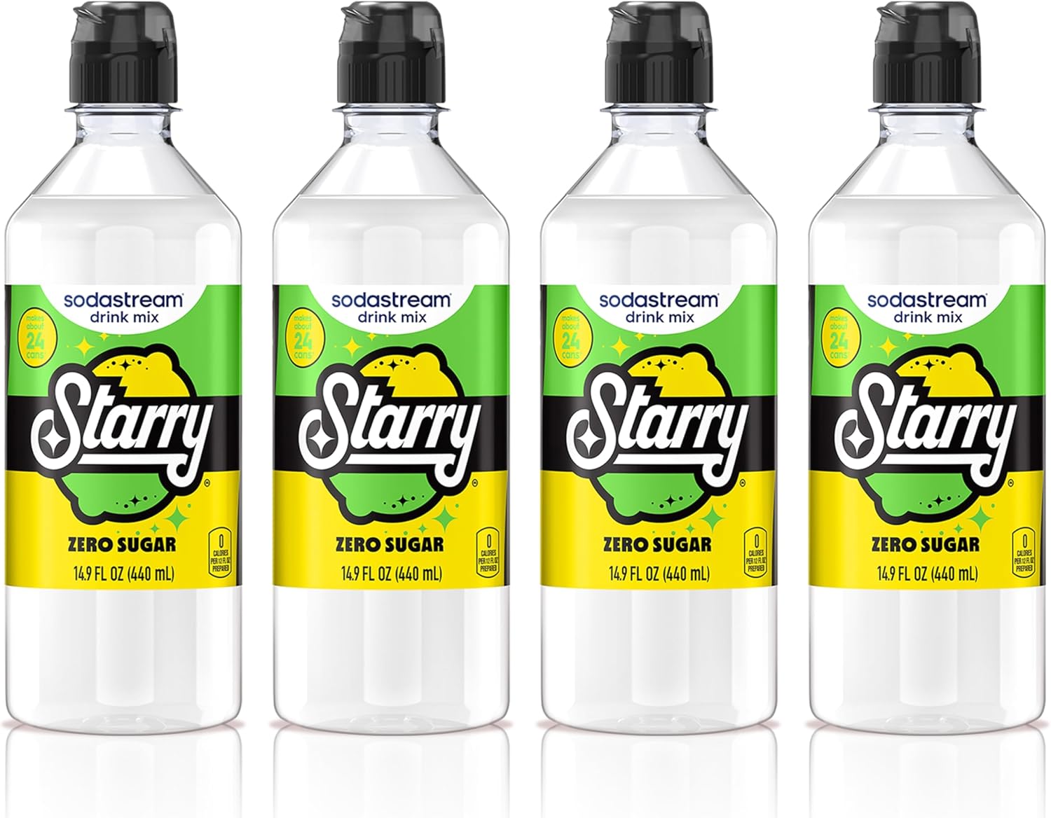 SodaStream® Starry Zero® New Pour Bottles Beverage Mix 14.9 Fl Oz (Pack of 4)