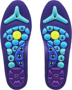 Acupressure Magnetic Insoles Orthopedic Massage Insoles with Magnetic Technology Shock Absorption Arch Support Helps Blood Circulation and Relieve Fatigue(Blue,S(Men 4-7/women 5-8))