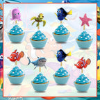 "Findng Nmo Cupcake Topper | Ocean Theme Party Decor | Underwater Birthday Celebration | Fun Cake & Cupcake Decorations | Perfect for Sea-Themed Events"