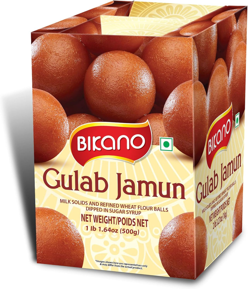 BIKano Gulab Jamun-1 Kg-Bikaneri Namkeen Indian Traditional Snacks & Sweet-No Preservatives-Sweets Gourmet Gift Box