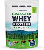 Opportuniteas Grass Fed Whey Isolate Protein Powder – Unflavored, Heavy-Metal Tested, 28g Protein, Sourced from Ireland, Hormone-Free, Non-GMO, Packaged in USA – 5lb