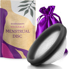 Ecoblossom Reusable Menstrual Disc - Small Menstrual Cup - Soft Period Disc for Women Designed with Flexible, Medical-Grade Silicone Period Cup (Small, Black)