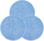 Commercial 17 Inch Microfiber Carpet Bonnet Floor Machines Pads Compatible with Floor Machine: 3 Packs Microfiber Carpet Bonnet Floor Buffer Pads