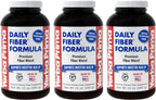 Yerba Prima Daily Fiber Formula Powder - 12 oz (Pack of 3) - Soluble & Insoluble Dietary Fiber Supplement - Colon Cleanse - Vegan, Non-GMO, Gluten-Free