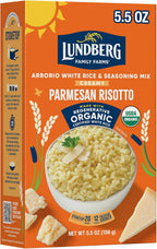 Lundberg Organic Creamy Parmesan Risotto Seasoned Rice - Regenerative Organic Certified Arborio Rice & Seasoning Mix, Gluten Free, 5.5 Ounce Box