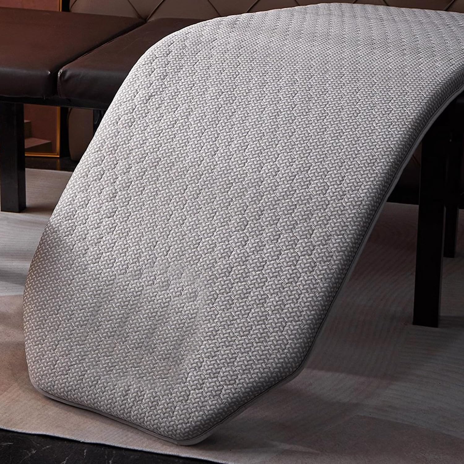 Grey(t),70 * 185cm, Memory Foam Massage Bed Mattress Topper Thicken 3Cm Lash Bed Topper with Anti Slip Elastic Band Spa Bed Topper Without Hole Massage Accessories Square Round Head