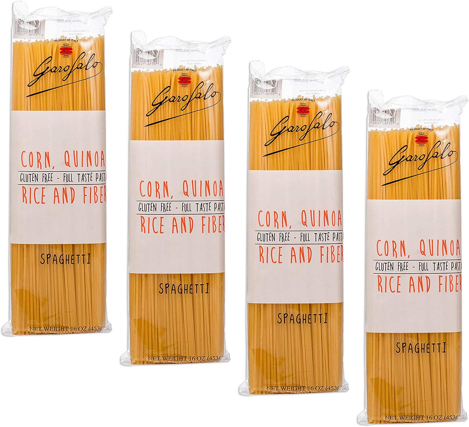 Garofalo - Premium Gluten-Free Spaghetti Pasta, Italian Made, Corn, Rice, Potato & Quinoa Blend, Bronze-Drawn, Al Dente (4 pack)