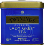 Twinings Lady Grey Loose Leaf Tea, Fragrant, Bright and Light Black Tea Infused with Orange, Lemon, and Bergamot Flavors, Aromatic and Flavorful Blend, 3.53 Oz
