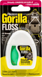 Piksters Gorilla Floss, 30m (32.8 Yds) Extra Strong Dental Floss, Plaque Remover for Teeth, Shred Resistant, Smooth Gliding, Waxed, Deep Cleaning Teeth Flosser, Oral Care for Adults & Kids