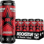 Rockstar Energy Drink, Fruit Punched, 12oz Sleek Cans (8 Pack)