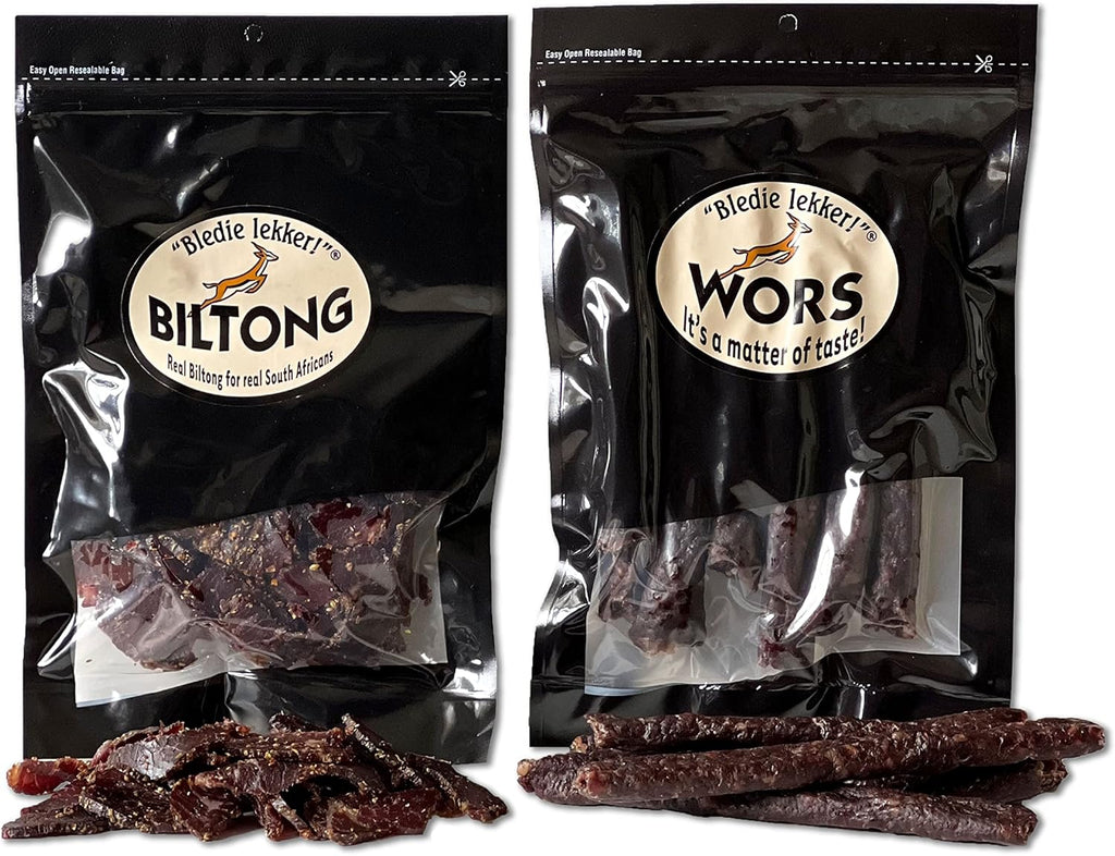 Bledie Lekker® Biltong Droewors Bundle (8oz + 8oz) real South African style