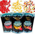Freeze Dried Candy Variety Pack – Rainbow Krunchies, Sour Lemon Ballz, Cinnamon Hotties – Sweet & Sour Crunchy Snack – 3 Bags – Viral Snack Gift – Yum Yum Candy Shop