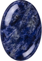 Blue Sodalite Palm Stone Crystal Natural Chakra Therapy Polished Healing Crystal Oval Pocket Gemstone for Anxiety Stress Relief