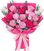 Mothers Day Flowers for Delivery Prime Forever Flowers Mom Preserved Roses Bouquets Flower Birthday Gifts for Women Anniversary Graduation Gifts for Her, 12 Hot Pink