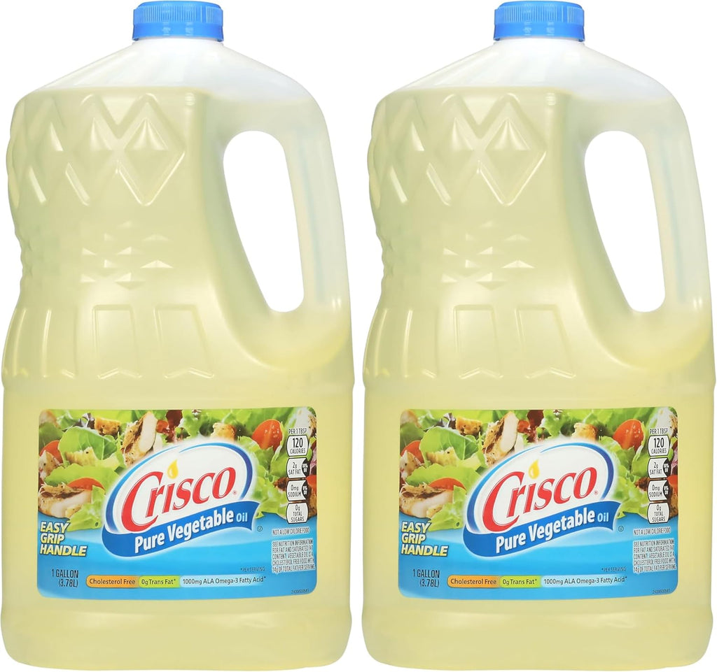 Crisco Pure Vegetable Oil, 1 Gallon (Pack of 2)