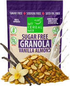 MyCerealMix Sugar Free Granola Vanilla Almond, Trial Size 10oz – Keto Friendly, Diabetic Approved, High Fiber Gluten Free Cereal, Monk Fruit Sweetened, Plant-Based Healthy Breakfast Snack