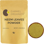 CARMEL ORGANICS Neem Leaves Powder | 8 Oz or 227 Grams | Natural | Non GMO | No Added Preservatives or Additives | Azadirachta Indica Powder