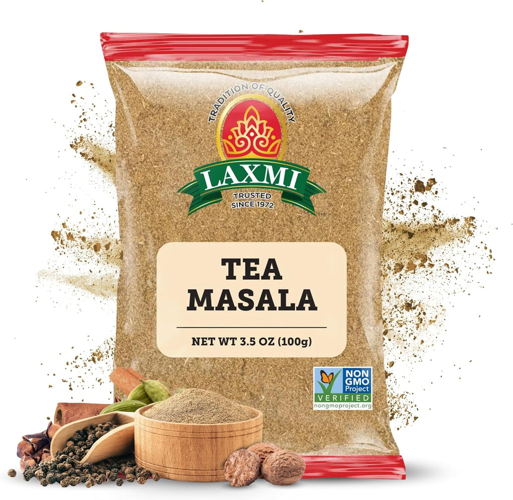 Laxmi Natural Tea Masala - Traditional Indian Tea Masala - 3.5oz (100g)