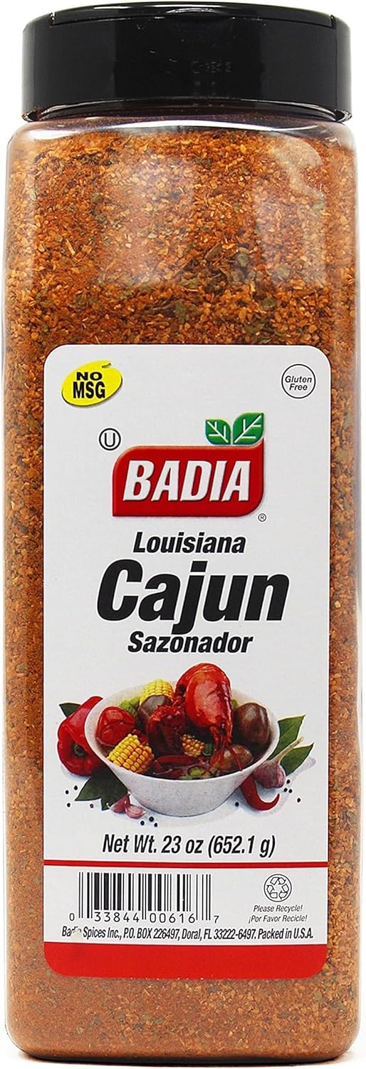Badia Louisiana Cajun Seasoning, 23 oz – Bold & Spicy Creole Blend for Meats, Seafood, Vegetables & More