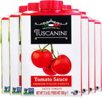Tuscanini Italian Tomato Sauce, Premium Italian Passata, 17.6oz (6 Pack) | Resealable, Product of Italy
