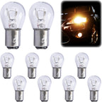 10 PCS 1157 Bulb, P21 5W S25 BAY15D Brake Light Bulb, Double Tail High and Low Foot Turn Signal Bulbs, Universal Halogen Tail Light Parking Lights,Compatible with 7528 2357 2057 1016 1034 1076 (White)