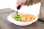 KMINA Spill-Proof Scoop Plate 9" (x1 Unit), Dish with Wall for Disabled, Handicapped, Elderly Adults with Special Needs, Parkinsons Aids, Non Skid Padded Bottom