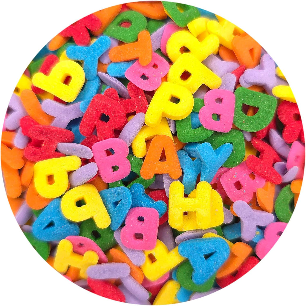 NCS Alphabet Letter Edible Sprinkles – Cupcake, Cake & Cookie Decorations, 8 oz