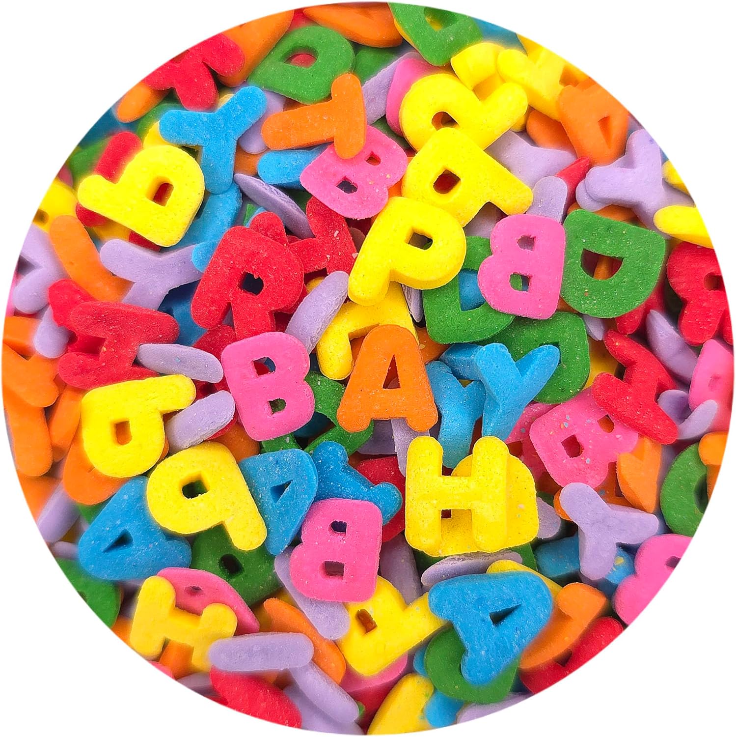NCS Alphabet Letter Edible Sprinkles – Cupcake, Cake & Cookie Decorations, 8 oz