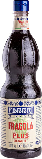 Fabbri Premium Flavoring Syrup, Strawberry, New Enhanced Flavor, All Natural, Made in Italy, 33.8 Ounce (1 Liter)