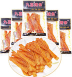 Spicy Strips - Spicy Gluten Latiao,Chinese Special Casual Snack Food,Made From Wheat/Chili/Spice,Best Vegan,Piece Nostalgia Food,Convenient Fast Food.辣条 80g/2.82oz per Pack (Pack of 5)
