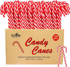 Fusion Select 100 Pcs Mini Candy Canes - Striped Christmas Candies, Sweet Goodies for the Holidays - Naturally Flavored Mini Peppermint Confections for Yuletide Parties, Stocking Stuffers, Gifts