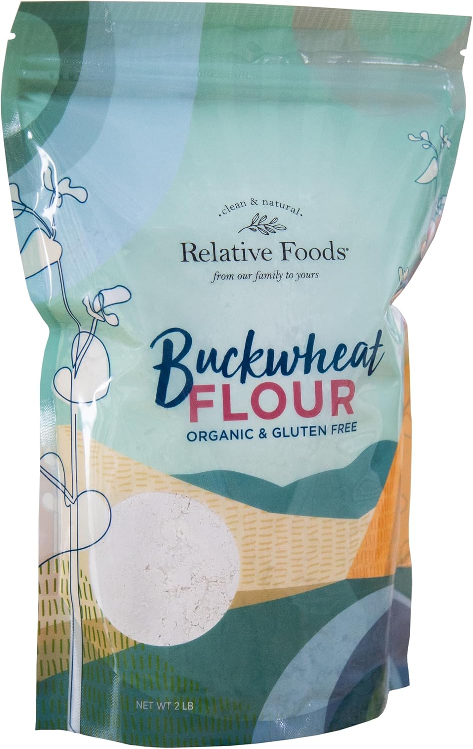 Organic Buckwheat Flour – Naturally Buckwheat Powder – 100% Whole Grain, Non-GMO, High Fiber – Organic Gluten Free Flour Great for Baking, Pancakes, Soba Noodles – 2lb Resealable Bag